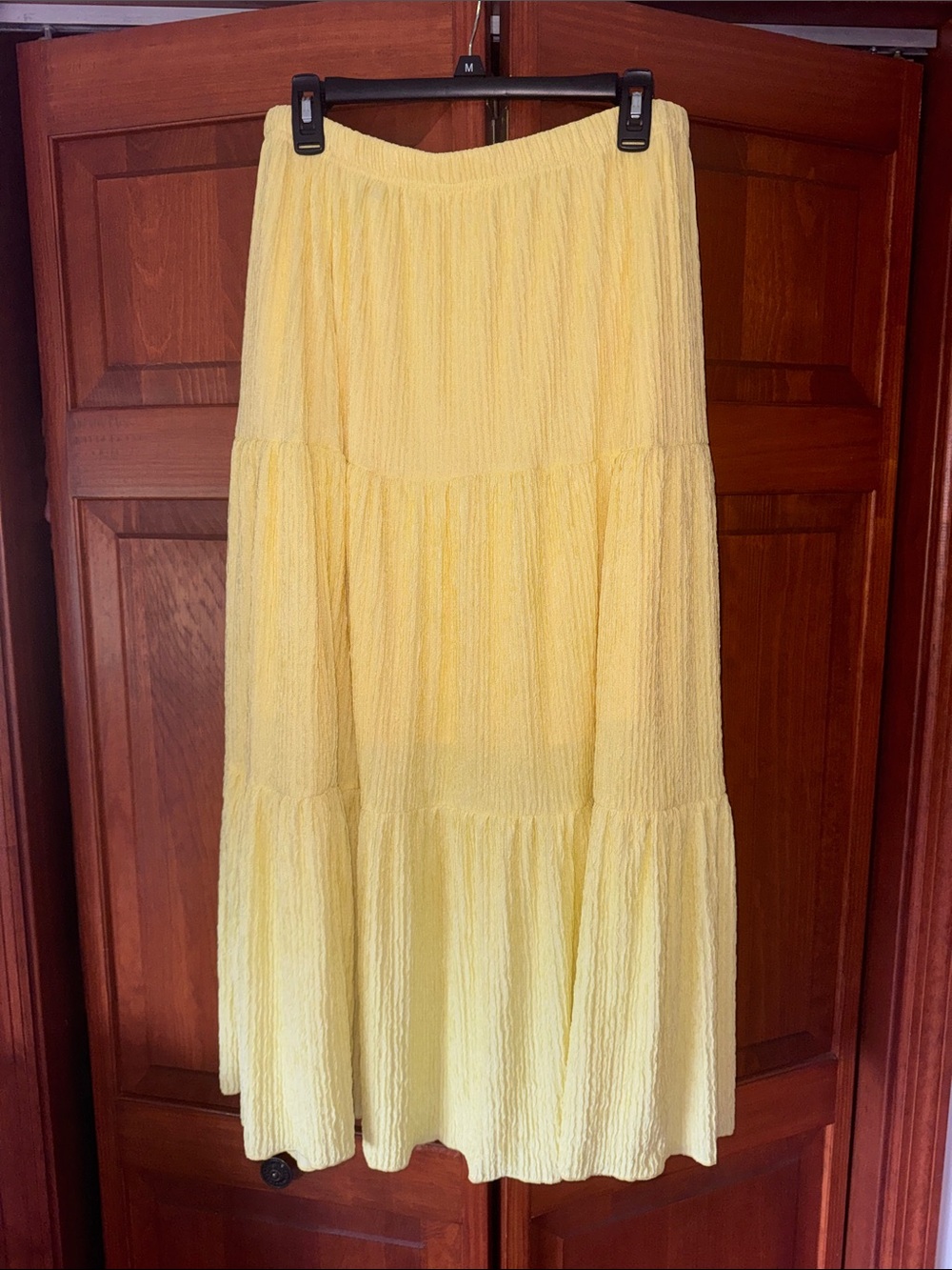 Yellow Tiered Maxi Skirt